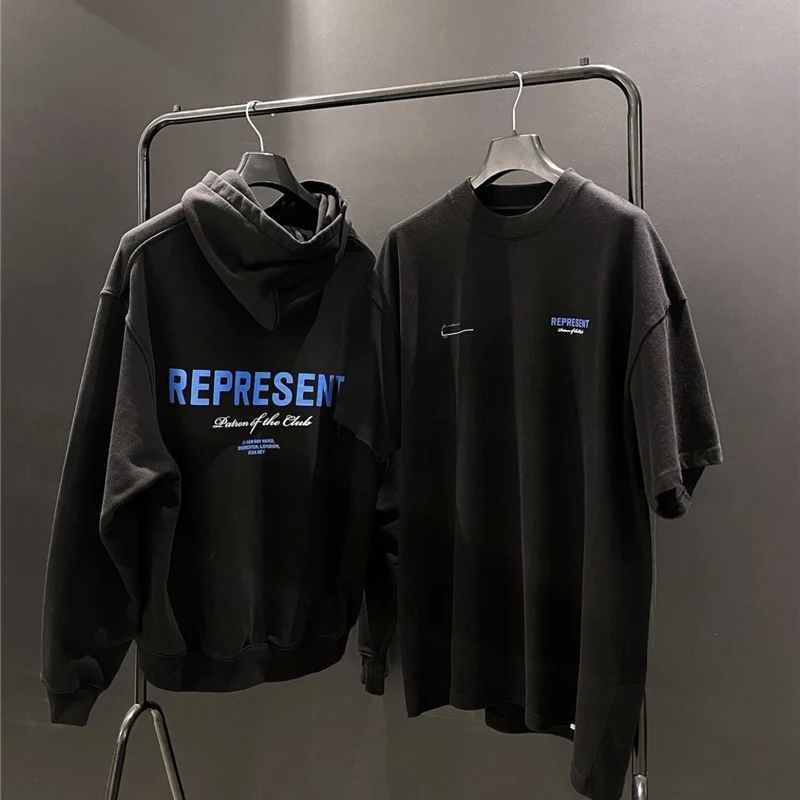 REPRESENT Spring Summer Blue Slogan Letter Logo Printed High Quality Towel 1:1 Short Sleeve T-Shirt Black S-XL
REPRESENT Spring Summer Blue Slogan Letter Logo Printed High Quality Towel 1:1 Short Sleeve T-Shirt Black S-XL