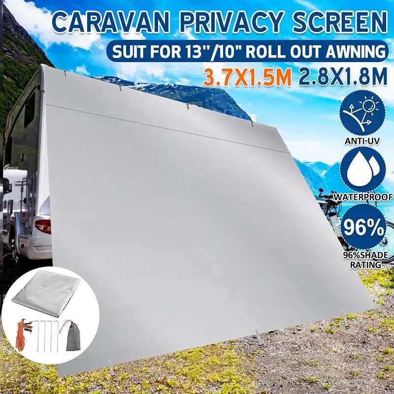 3.7x1.5m Privacy Screen Sun Shade Sunscreen Waterproof Tent Shade Ultralight Awning Sunshade Roll Out for Caravan Trucks
3.7x1.5m Privacy Screen Sun Shade Sunscreen Waterproof Tent Shade Ultralight Awning Sunshade Roll Out for Caravan Trucks