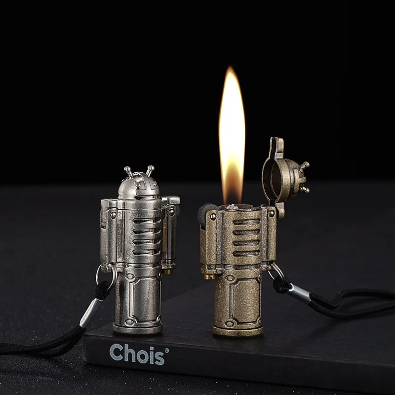 Alien Creative Appearance Pendant Kerosene Lighter Grinding Wheel Metal Lighter Portable with Rope Outdoor Not Easy To Lose
Alien Creative Appearance Pendant Kerosene Lighter Grinding Wheel Metal Lighter Portable with Rope Outdoor Not Easy To Lose