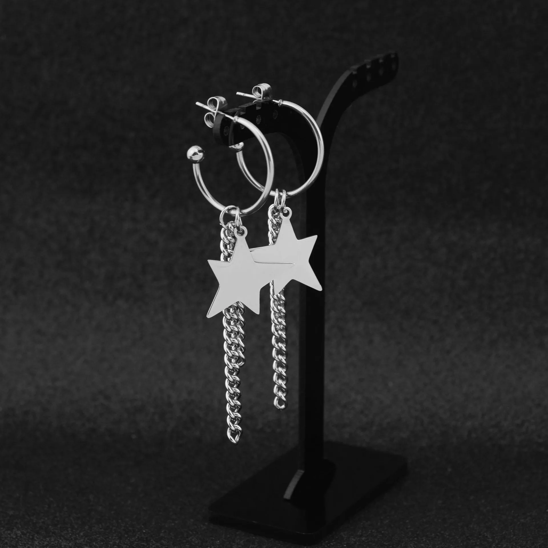 Fashion five-pointed star tassel earrings stainless steel niche earrings crochet earrings tassel earrings
Fashion five-pointed star tassel earrings stainless steel niche earrings crochet earrings tassel earrings