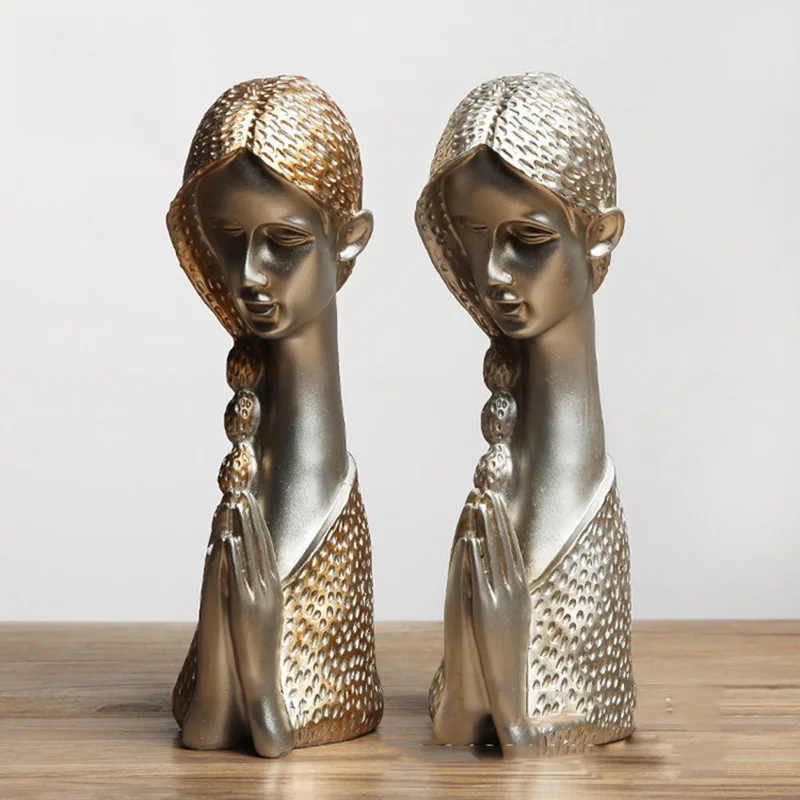 European creative home accessories prayer girl resin decorative character ornaments living room decoration c
European creative home accessories prayer girl resin decorative character ornaments living room decoration c