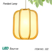 Japanese Style Tatami Solid Wood Pinus Sylvestris Winter Melo Pendant Light with Acrylic Pendant Lamp Fixture Bedroom