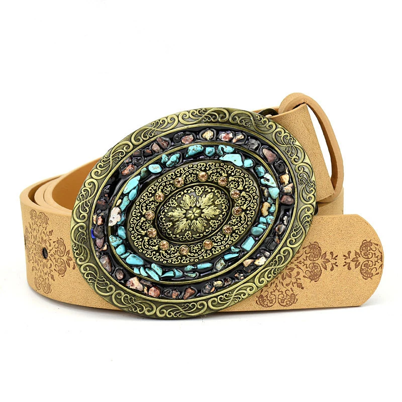 European American Women's Leather Belts Personality Waist Belt Decoration Fashion Wild Round Buckle Waistband Strap For Jeans
European American Women's Leather Belts Personality Waist Belt Decoration Fashion Wild Round Buckle Waistband Strap For Jeans