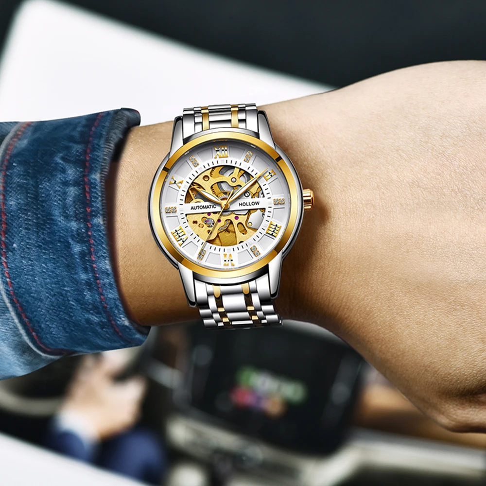 Men's Watches Automatic Mechanical Waterproof Luxury Sport Watch For Men Leather Strap Casual Luminous Man Wristwatches 
Men's Watches Automatic Mechanical Waterproof Luxury Sport Watch For Men Leather Strap Casual Luminous Man Wristwatches