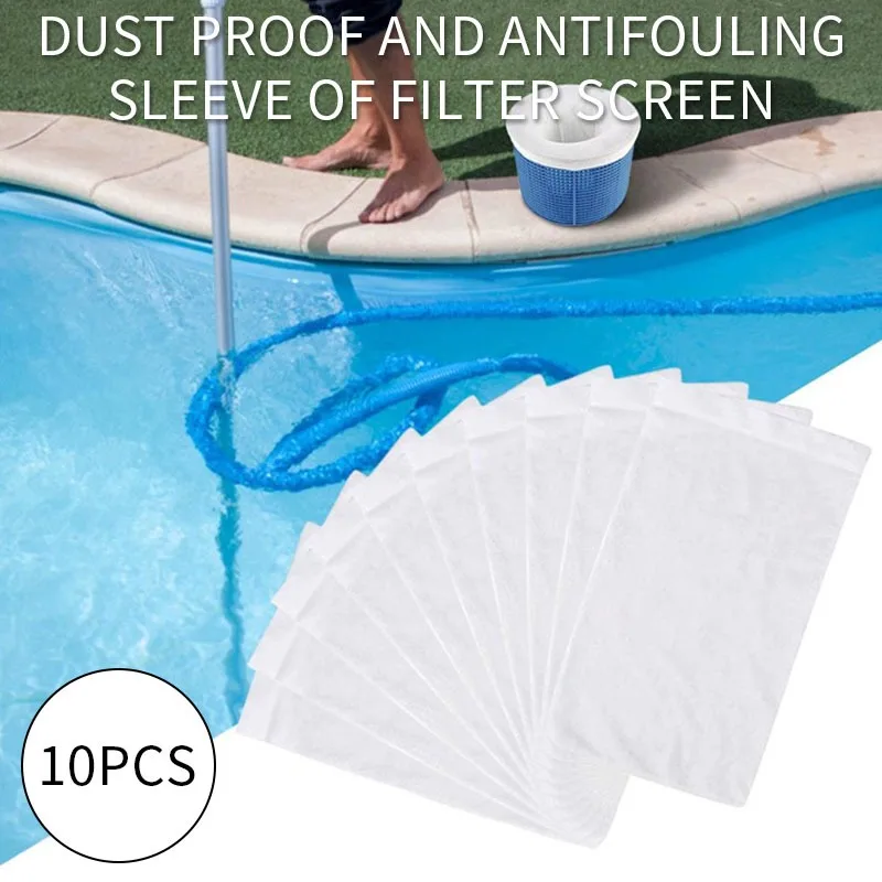 

10/Set Swimming Pool Filter Storage Skimmer Socks Nylon Swimming Pool Filter Socks For Baskets Skimmers White Pool Accessorise