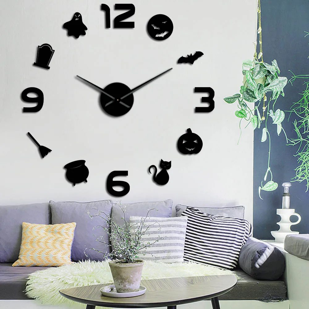 Halloween Art DIY Wall Clock Size Adjustable Pumpkin Sign Clock Watch Christmas Gift Wall Stickers Clock For Living Room 
Halloween Art DIY Wall Clock Size Adjustable Pumpkin Sign Clock Watch Christmas Gift Wall Stickers Clock For Living Room