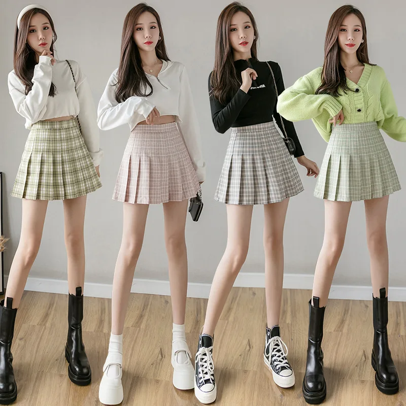 Summer Plaid A Line Mini Skirts Women High Waist Pleated Short Skirt Female Cute JK Japan Uniforms Harajuku Dancing Faldas Mujer
Summer Plaid A Line Mini Skirts Women High Waist Pleated Short Skirt Female Cute JK Japan Uniforms Harajuku Dancing Faldas Mujer