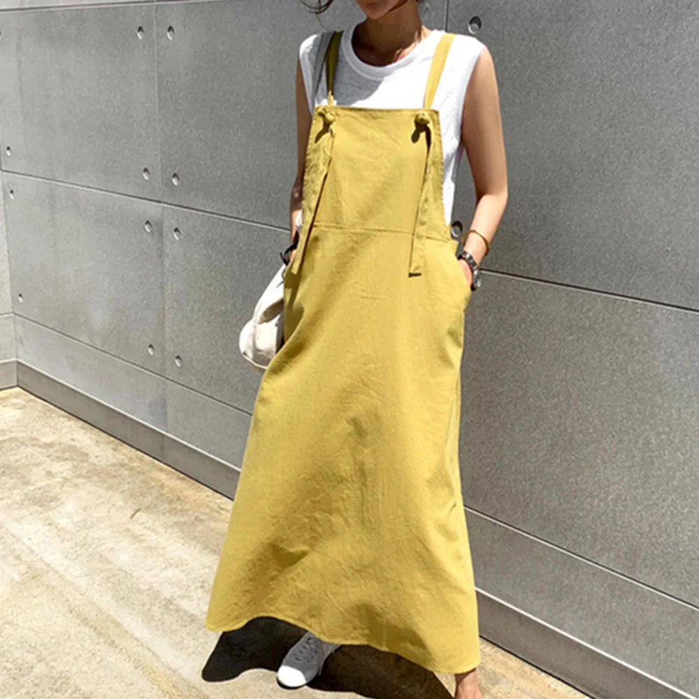 Dress Sling Women Ladies Fashion Plain A-line Fashionable Sleeveless Pocket Solid Color Oversize Slim Loose Casual Cloth New
Dress Sling Women Ladies Fashion Plain A-line Fashionable Sleeveless Pocket Solid Color Oversize Slim Loose Casual Cloth New