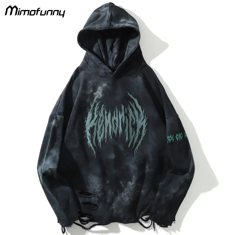 Hoodie Men Hole Ripped Punk Tie Dye Print Pullover Autumn Hooded Casual Retro Hipster Diablo Style High Street Couple Streetwear
Hoodie Men Hole Ripped Punk Tie Dye Print Pullover Autumn Hooded Casual Retro Hipster Diablo Style High Street Couple Streetwear