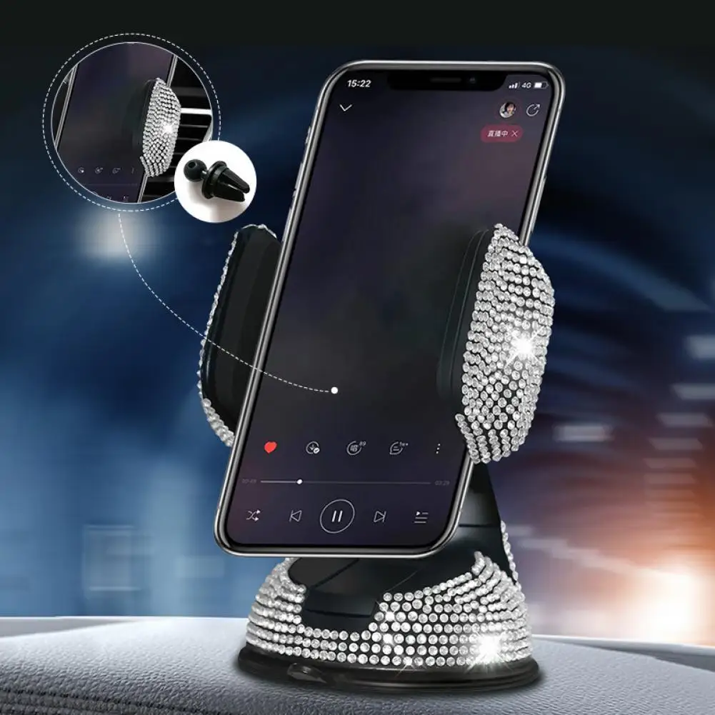 Phone Support 360 Degree Rotatable Ornamental Rhinestone Car Dashboard Mobile Phone Stand for SUV Mounts & Holder
Phone Support 360 Degree Rotatable Ornamental Rhinestone Car Dashboard Mobile Phone Stand for SUV Mounts & Holder