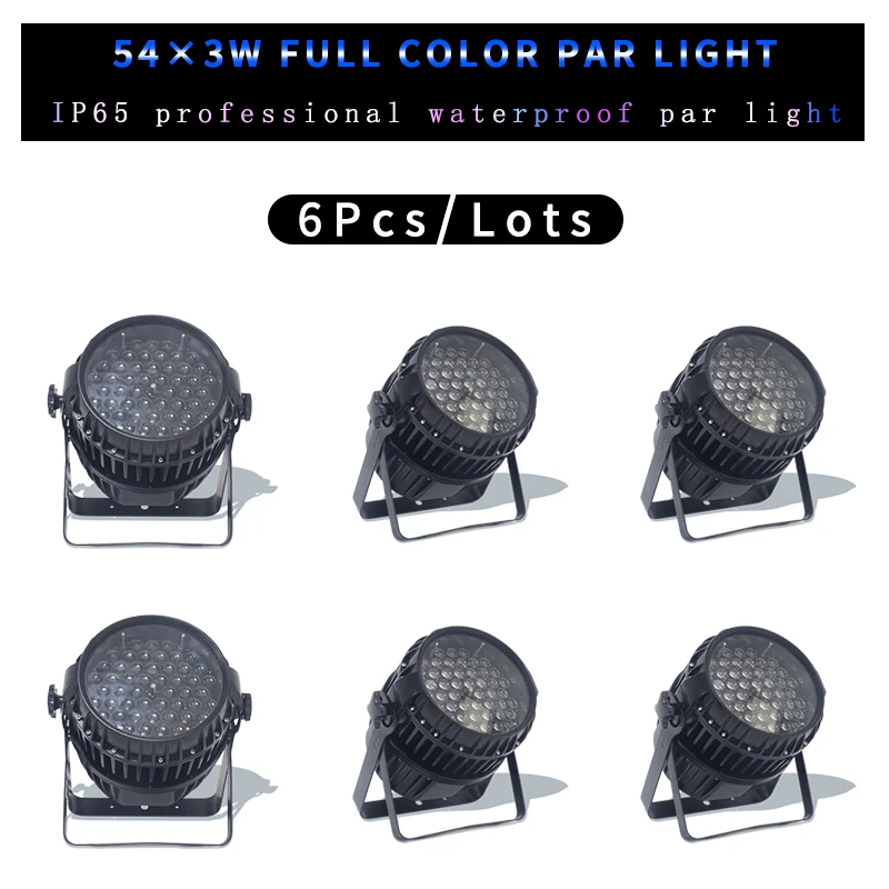 6Pcs/Lots RGBW LED Zoom Par Light, Waterproof IP65, 54x3W, 6~60° Motorized Zoom, Color Changing, DJ and Outdoor Performance
6Pcs/Lots RGBW LED Zoom Par Light, Waterproof IP65, 54x3W, 6~60° Motorized Zoom, Color Changing, DJ and Outdoor Performance