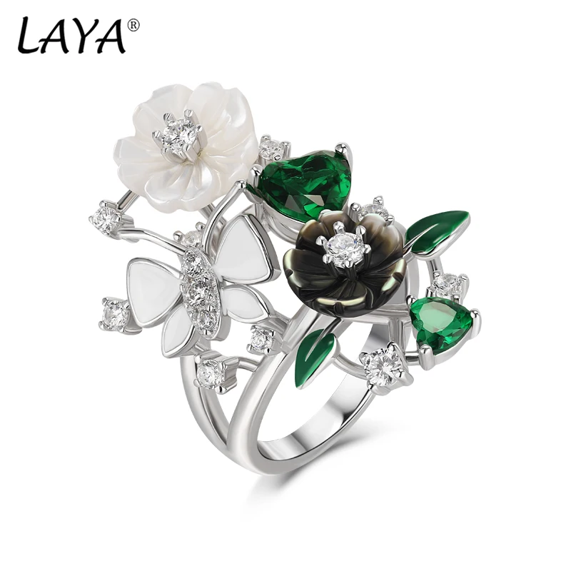 Laya 925 Sterling Silver Summer Hot Style Luxury Jewelry High Quality Zircon Natural Shell Flower Leaf Enamel Ring For Women
Laya 925 Sterling Silver Summer Hot Style Luxury Jewelry High Quality Zircon Natural Shell Flower Leaf Enamel Ring For Women