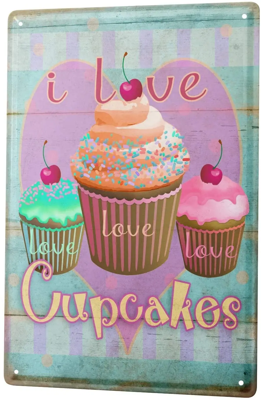 Tin Sign Metal Plate Decorative Sign Home Decor Plaques 30 x 40 cm Kitchen I Love Cupcakes Cherry Streusel
Tin Sign Metal Plate Decorative Sign Home Decor Plaques 30 x 40 cm Kitchen I Love Cupcakes Cherry Streusel