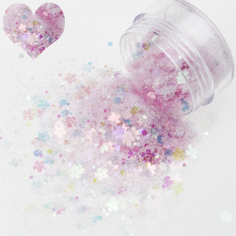 1Box Round And Star Shape Dream Mixed Glitter Powder Sequins Colorful Flakes 3D DIY Sliders Dust For Nail Art Decorations
1Box Round And Star Shape Dream Mixed Glitter Powder Sequins Colorful Flakes 3D DIY Sliders Dust For Nail Art Decorations