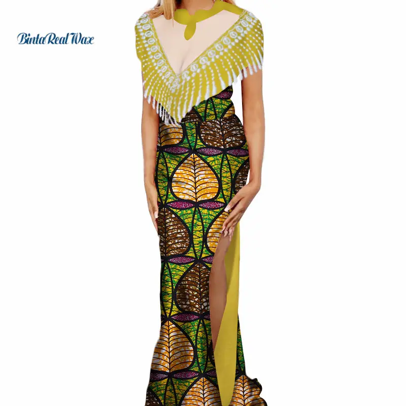 Fashion African Print Dresses for Women Bazin Riche Lace Tassel Yarn Long Dress Vestidos Women African Style Clothing WY3319
Fashion African Print Dresses for Women Bazin Riche Lace Tassel Yarn Long Dress Vestidos Women African Style Clothing WY3319