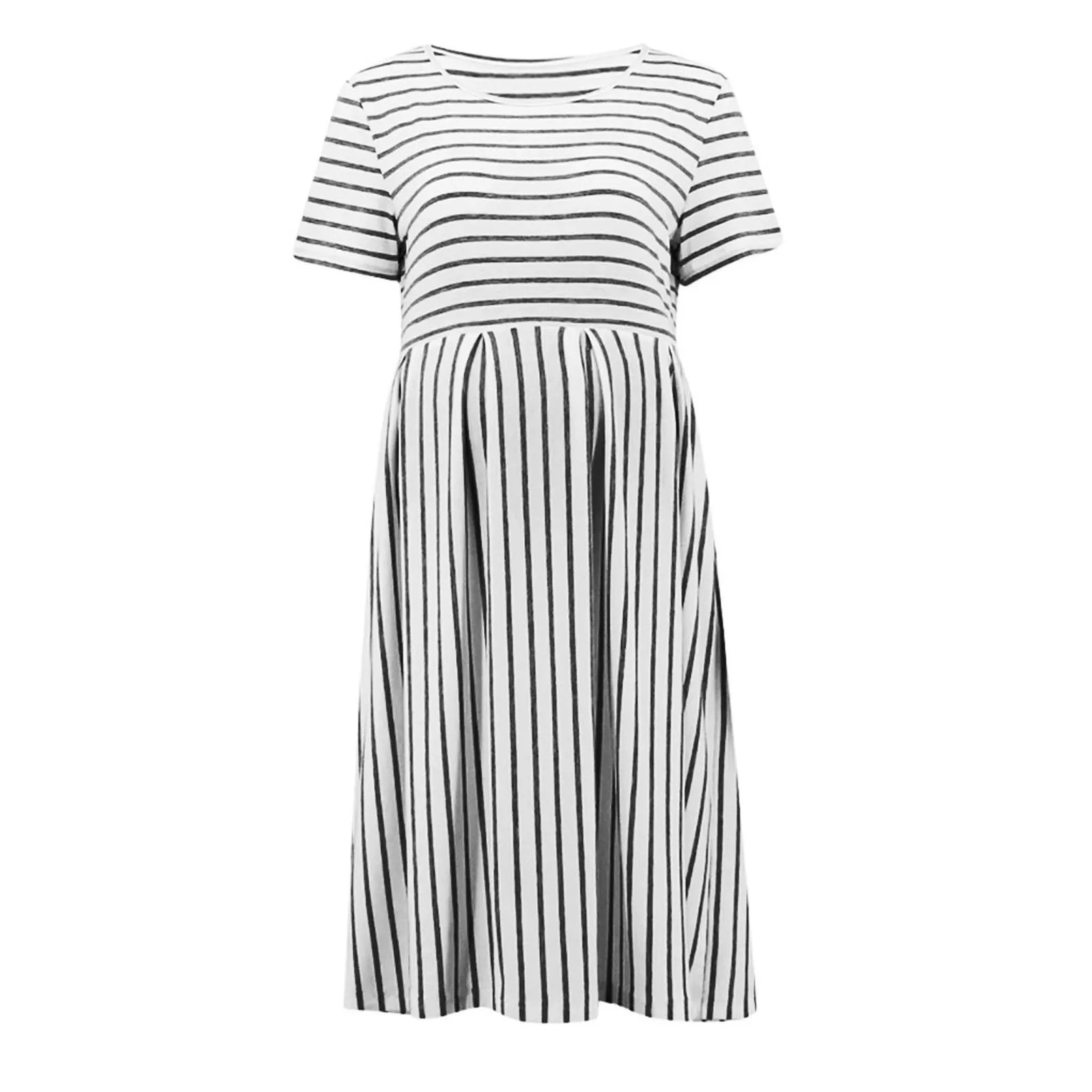 ISHOWTIENDA Woman O-neck Stripe Short Sleeve Breast-feeding Pregnant Maternity Nursing Dress Vetement Femme Enceinte
ISHOWTIENDA Woman O-neck Stripe Short Sleeve Breast-feeding Pregnant Maternity Nursing Dress Vetement Femme Enceinte