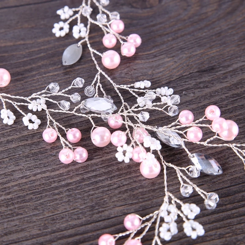 Wedding Romantic Pink Pearl Crystal Headdress Wedding Bridal Hair Accessories Jewelry Bridal Headdress Headband
Wedding Romantic Pink Pearl Crystal Headdress Wedding Bridal Hair Accessories Jewelry Bridal Headdress Headband