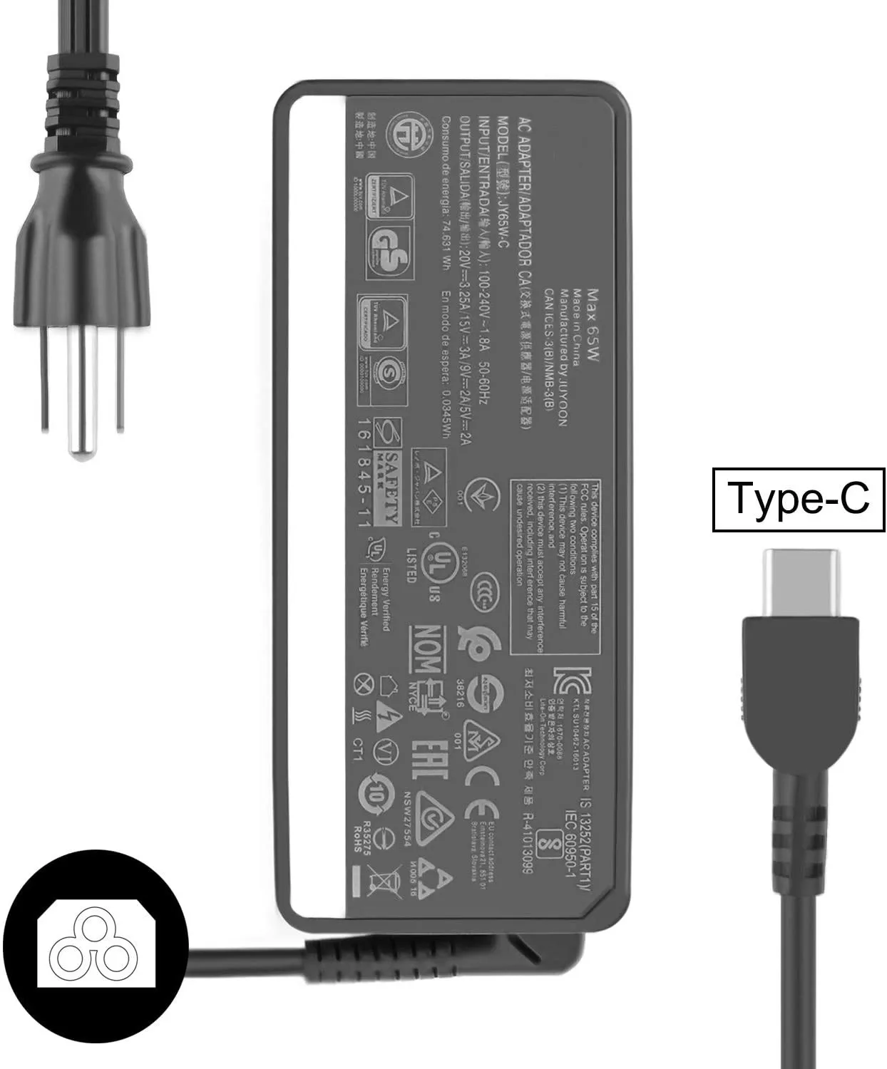Huiyuan for 65W Power Adapter Supply Fit for Lenovo-65w-usb-c-charger Yoga 920 C930 730-13IKB ThinkPad p52s t480 t480s
Huiyuan for 65W Power Adapter Supply Fit for Lenovo-65w-usb-c-charger Yoga 920 C930 730-13IKB ThinkPad p52s t480 t480s