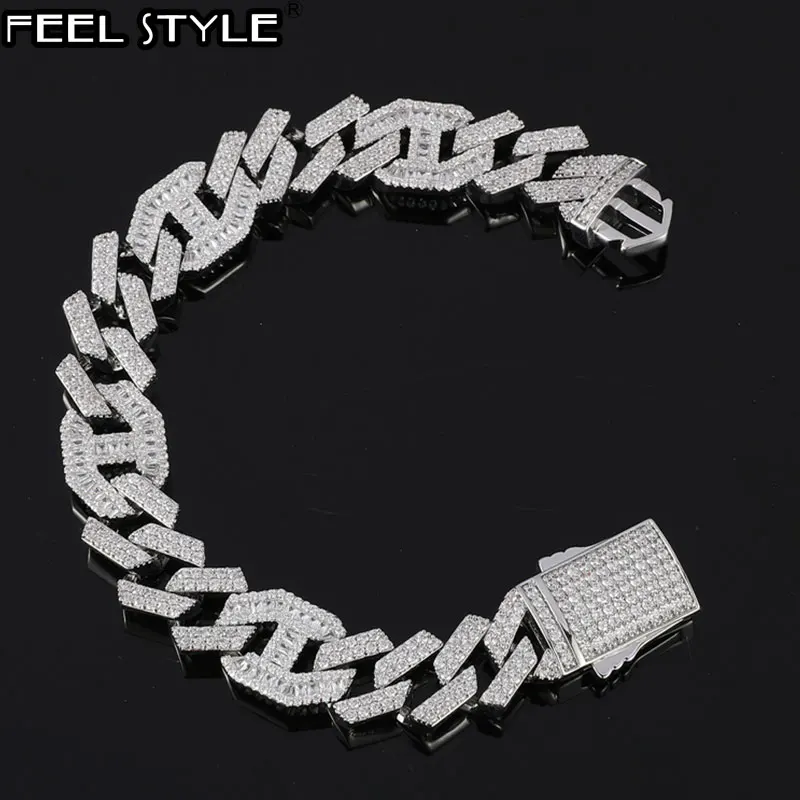 Браслет в стиле хип-хоп, украшенный фианитами, 14 мм
Браслет в стиле хип-хоп, украшенный фианитами, 14 мм