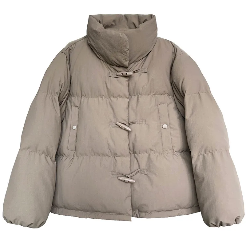 2021 New Fashion Bread Jacket Cotton-Padded Jacket Horn Buckle Cotton Jacket Women's Short Trendy Winter Parka
2021 New Fashion Bread Jacket Cotton-Padded Jacket Horn Buckle Cotton Jacket Women's Short Trendy Winter Parka