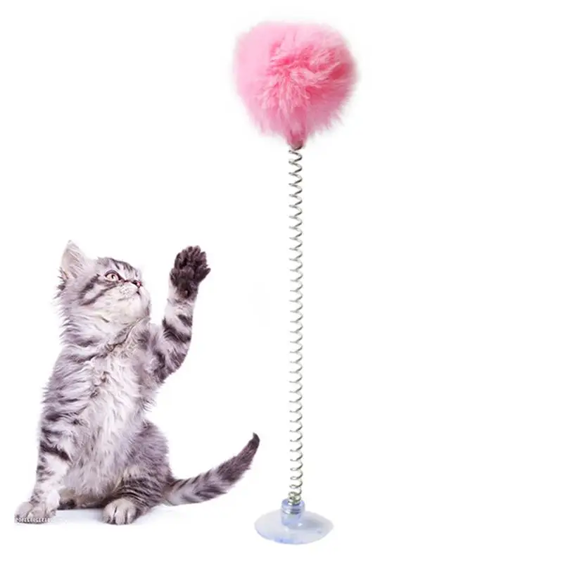 1PCS Funny Cat Teaser Suction Cup Spring Wand With Bell Interactive Cat Pom Pom Training Playing Toy For Indoor Pet Kitten Toys
1PCS Funny Cat Teaser Suction Cup Spring Wand With Bell Interactive Cat Pom Pom Training Playing Toy For Indoor Pet Kitten Toys