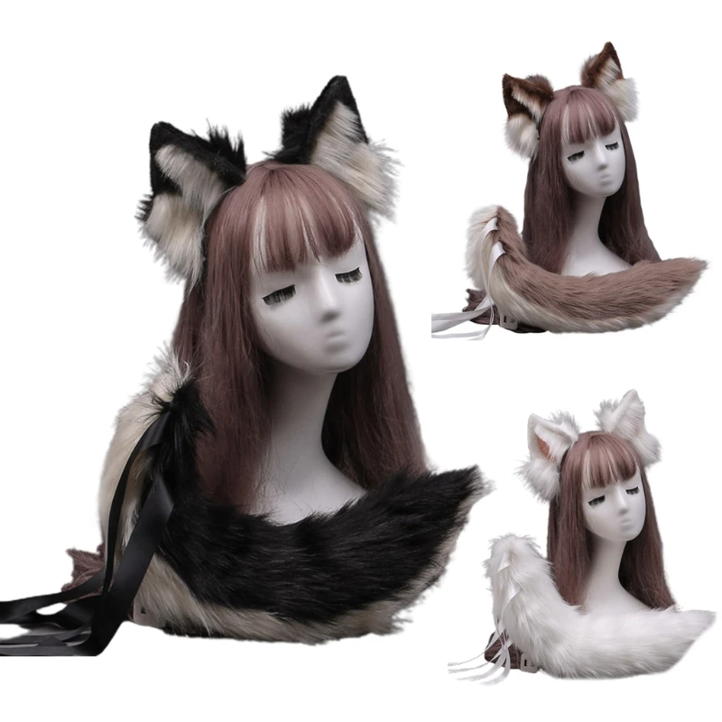 Faux Fur Wolf Ears Headband Furry Animal Tail Cosplay Props Carnival Party Fancy Dress Halloween Costume Accessories
Faux Fur Wolf Ears Headband Furry Animal Tail Cosplay Props Carnival Party Fancy Dress Halloween Costume Accessories