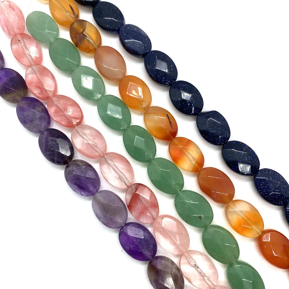 Natural Stone Faceted Beads Egg-shaped Amethyst Beads DIY Jewelry Making Necklace Bracelet Accessory Charm Pendant 10x14x6mm
Natural Stone Faceted Beads Egg-shaped Amethyst Beads DIY Jewelry Making Necklace Bracelet Accessory Charm Pendant 10x14x6mm