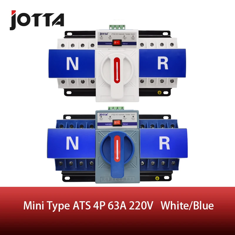 

JOTTA 3P/4P 63A 220V 380V ATS MCB type Dual Power Automatic Transfer Switch Change Over Switch