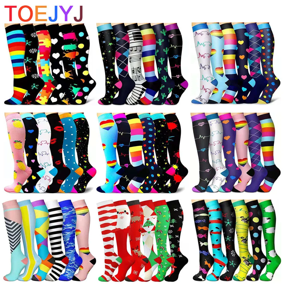 6 Pairs Women and Men Compression Socks Fit for Sports Exercise Varicose Veins Running Cycling Travel Athletic Socks
6 Pairs Women and Men Compression Socks Fit for Sports Exercise Varicose Veins Running Cycling Travel Athletic Socks