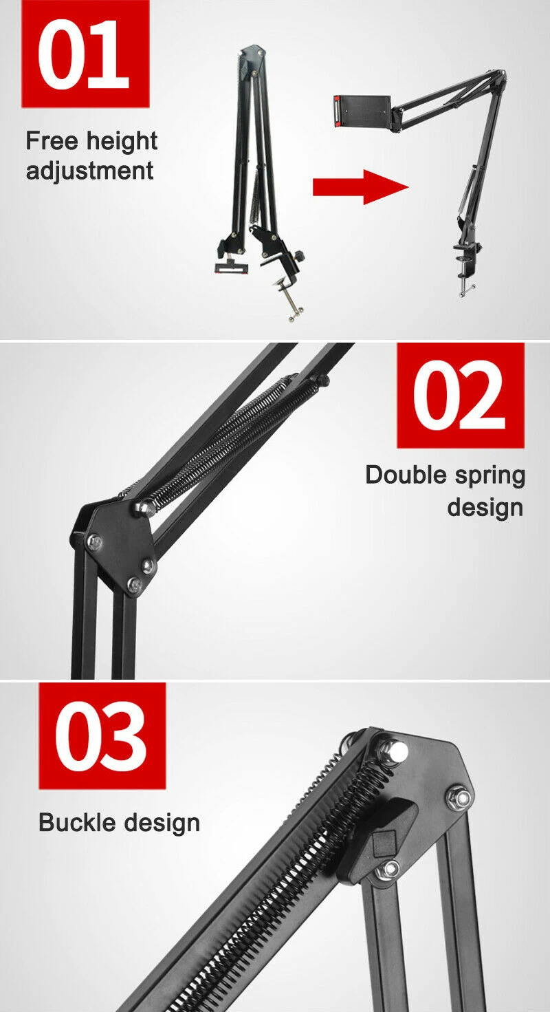 360 Adjustable Bracket Universal Tablet Stand Phone Holder Flexible Long Arm Lazy Bracket Universal Phone Stand
360 Adjustable Bracket Universal Tablet Stand Phone Holder Flexible Long Arm Lazy Bracket Universal Phone Stand