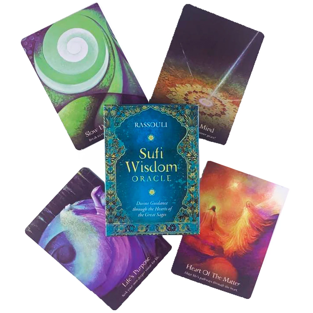 Sufi Wisdom Оракл с руководством, игральные карты, миниатюры, настольная игра Оракл, судьба, гадания, Карты Таро
Sufi Wisdom Оракл с руководством, игральные карты, миниатюры, настольная игра Оракл, судьба, гадания, Карты Таро
