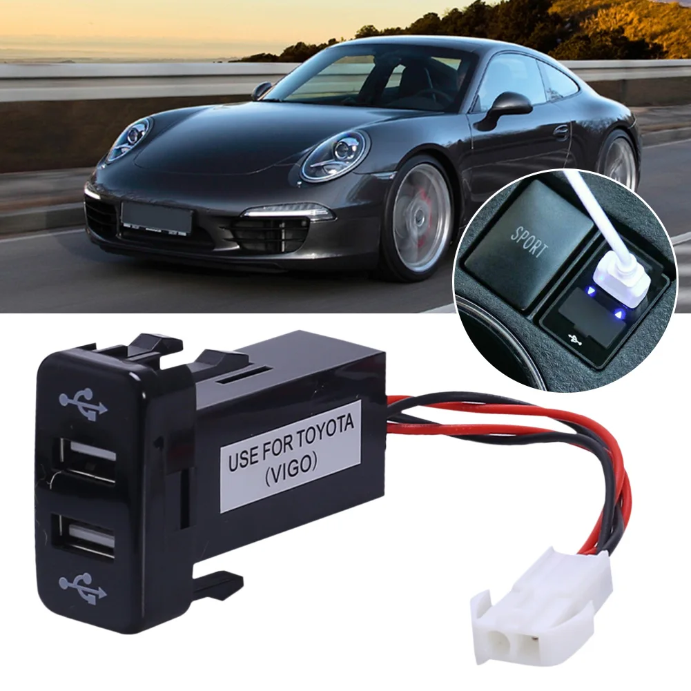New Car Charger 12V 24V Charger Socket Adapter 5V/2.1A Dual USB Charging Power Adapter Mobile Phone Charger For Toyota
New Car Charger 12V 24V Charger Socket Adapter 5V/2.1A Dual USB Charging Power Adapter Mobile Phone Charger For Toyota