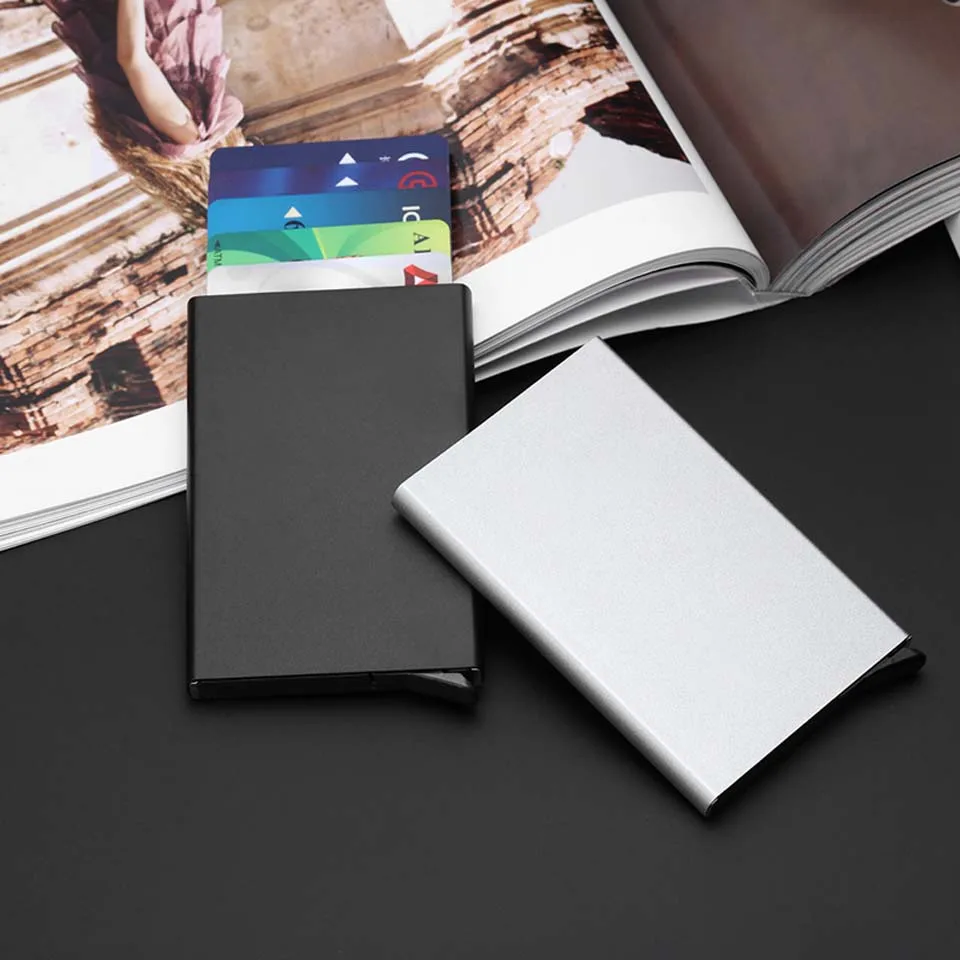 Металлический мужской держатель для карт из алюминиевого сплава RFID кредитных