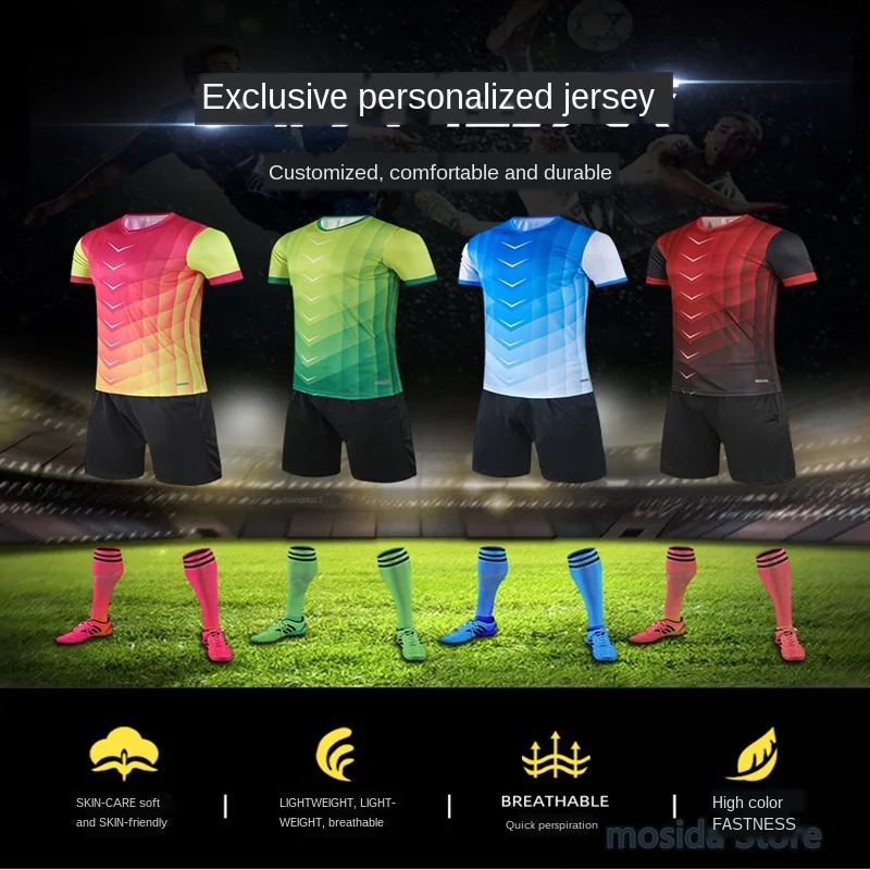 50set 2020 new football uniform suit adult badminton uniform team uniform quick-drying breathable
50set 2020 new football uniform suit adult badminton uniform team uniform quick-drying breathable