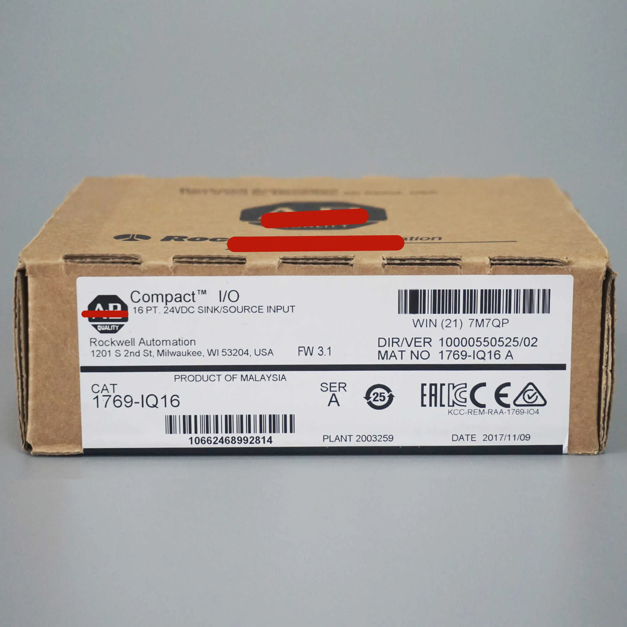 Original 1769-IQ16 module
Original 1769-IQ16 module