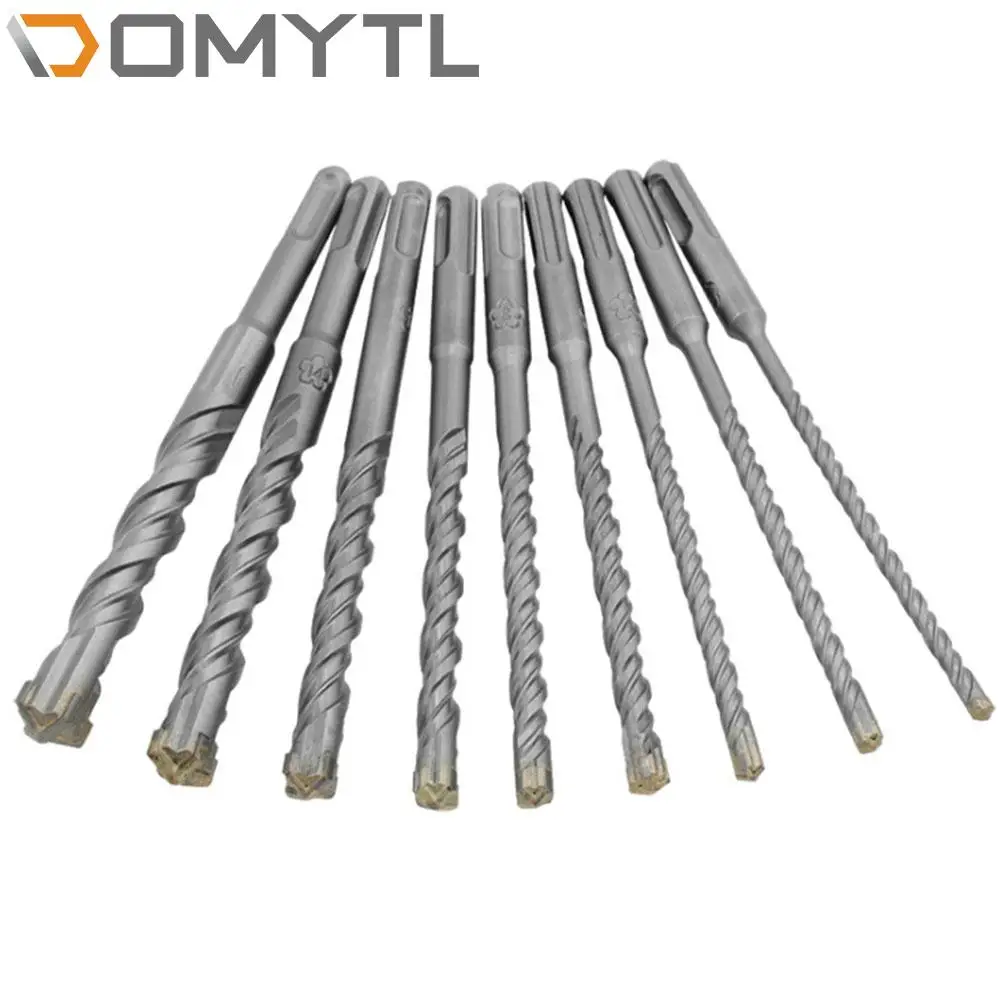 9PCS Rotary Hammer Two Pits Slots Round Handle Cross Drill Bit Concrete Punch Drilling 5-16mm
9PCS Rotary Hammer Two Pits Slots Round Handle Cross Drill Bit Concrete Punch Drilling 5-16mm