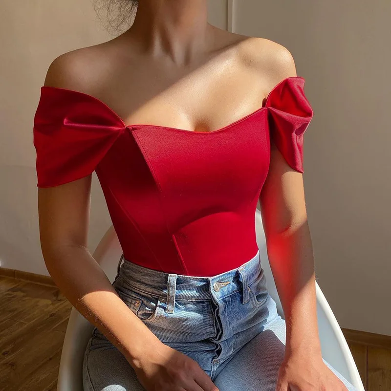 2022 Women Fashion Solid Sexy Off Shoulder Casual Satin Short Tops Summer Backless Slim Halter Vest Female Cropped Tops
2022 Women Fashion Solid Sexy Off Shoulder Casual Satin Short Tops Summer Backless Slim Halter Vest Female Cropped Tops