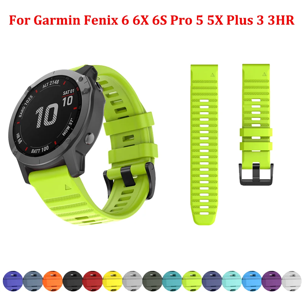 Ремешок для смарт-часов Garmin Fenix 6 6S 6X 5X 5 5S 3 3HR, быстросъемный силиконовый браслет для Forerunner 935 945
Ремешок для смарт-часов Garmin Fenix 6 6S 6X 5X 5 5S 3 3HR, быстросъемный силиконовый браслет для Forerunner 935 945