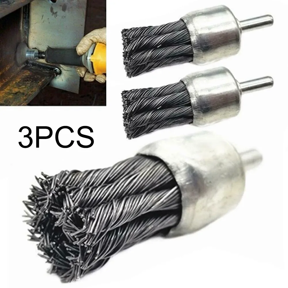 3pcs Steel Knot Wire End Brush Rust Paint Removal Tools For Die Grinder Metal Surface Cleaning/Derusting/Grinding
3pcs Steel Knot Wire End Brush Rust Paint Removal Tools For Die Grinder Metal Surface Cleaning/Derusting/Grinding