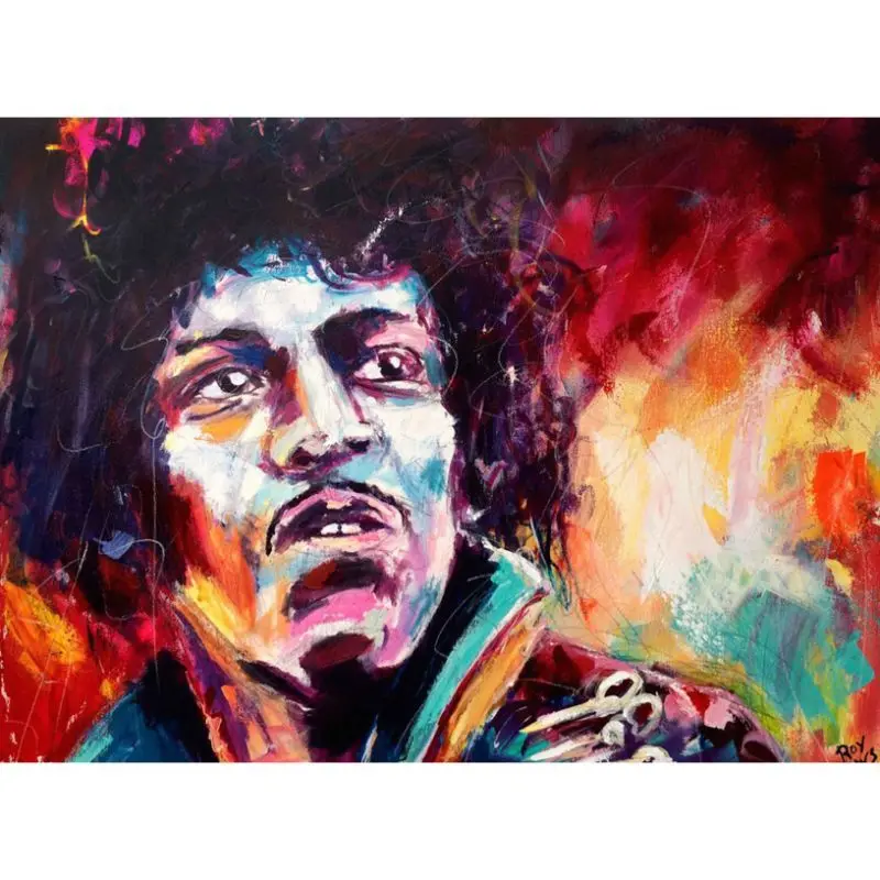 Roy Laws Jimi Hendrix Oil Painting Reproduction Canvas Print 50x70 cm 
Roy Laws Jimi Hendrix Oil Painting Reproduction Canvas Print 50x70 cm