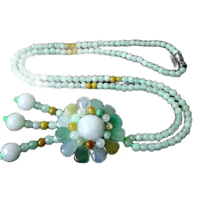 Нефритовое ожерелье Подсолнух кулон шар из нефрита ювелирные изделия ручной работы плетеная цепочка для свитера изысканное для родственни... 
Нефритовое ожерелье Подсолнух кулон шар из нефрита ювелирные изделия ручной работы плетеная цепочка для свитера изысканное для родственни...