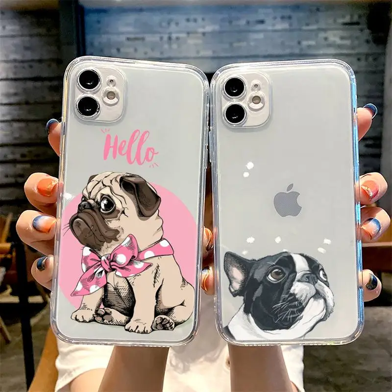 French Bulldog Cartoon Pug Dog Phone Case for iphone 11 12 13 pro mini xs max 6 6s 7 8 plus x xr transparent coque shell funda
French Bulldog Cartoon Pug Dog Phone Case for iphone 11 12 13 pro mini xs max 6 6s 7 8 plus x xr transparent coque shell funda