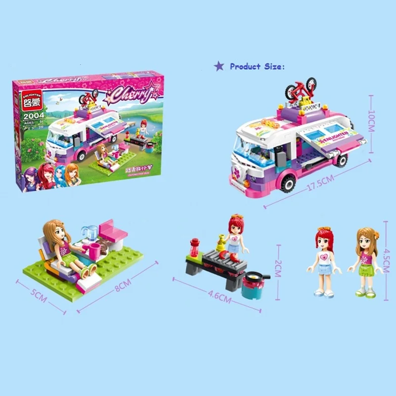 ENLIGHTEN City Girls Princess Outing Bus Car Building Blocks Sets Bricks Model Classic Toys Kits Kids Compatible Friends House
ENLIGHTEN City Girls Princess Outing Bus Car Building Blocks Sets Bricks Model Classic Toys Kits Kids Compatible Friends House