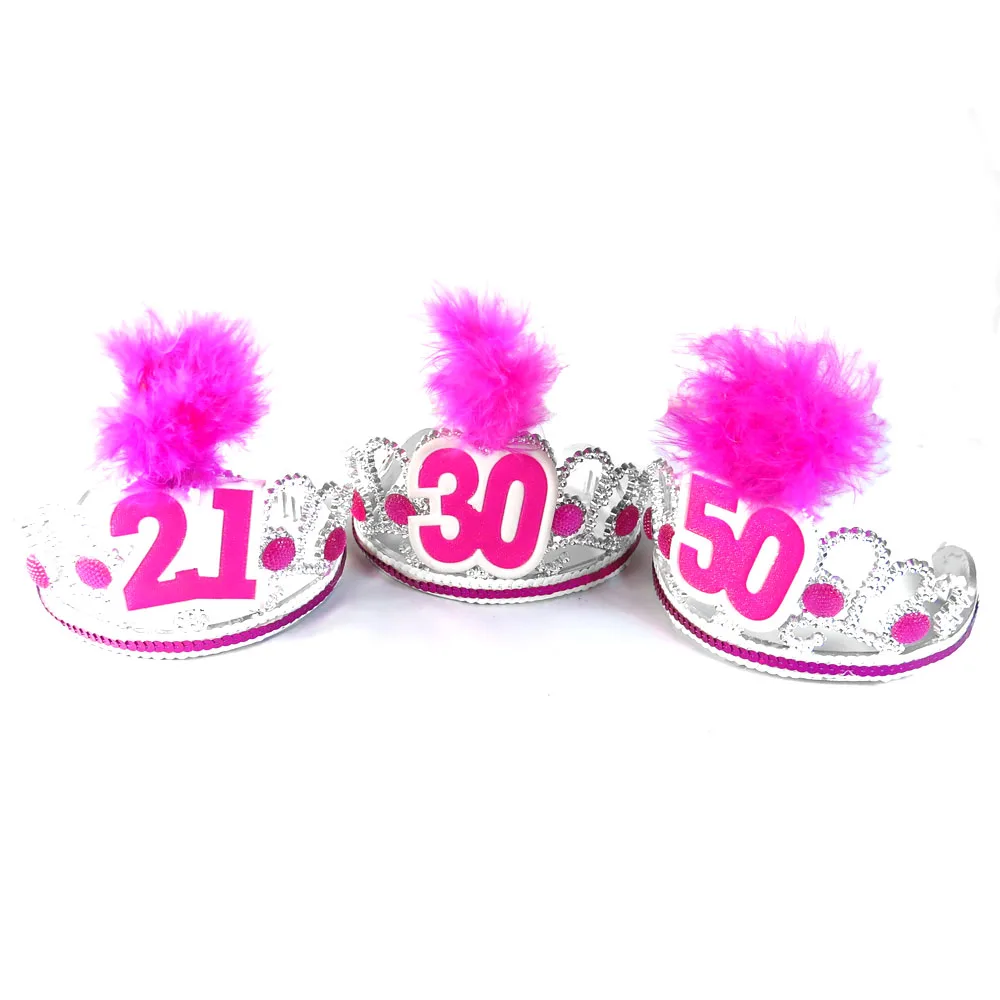 Event party sypplies Pink Birthday silver tiara 50% off for 3pcs pink feather hair accessories fun birthday party 21 30 40 50 
Event party sypplies Pink Birthday silver tiara 50% off for 3pcs pink feather hair accessories fun birthday party 21 30 40 50