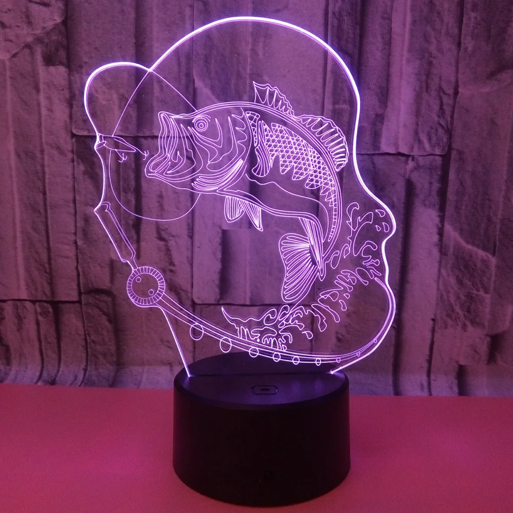 Acrylic 7 Color Changing Fish 3D Led Lamp USB Night lights Desk Table Lamp Touch Button for Kids Gift Toy
Acrylic 7 Color Changing Fish 3D Led Lamp USB Night lights Desk Table Lamp Touch Button for Kids Gift Toy