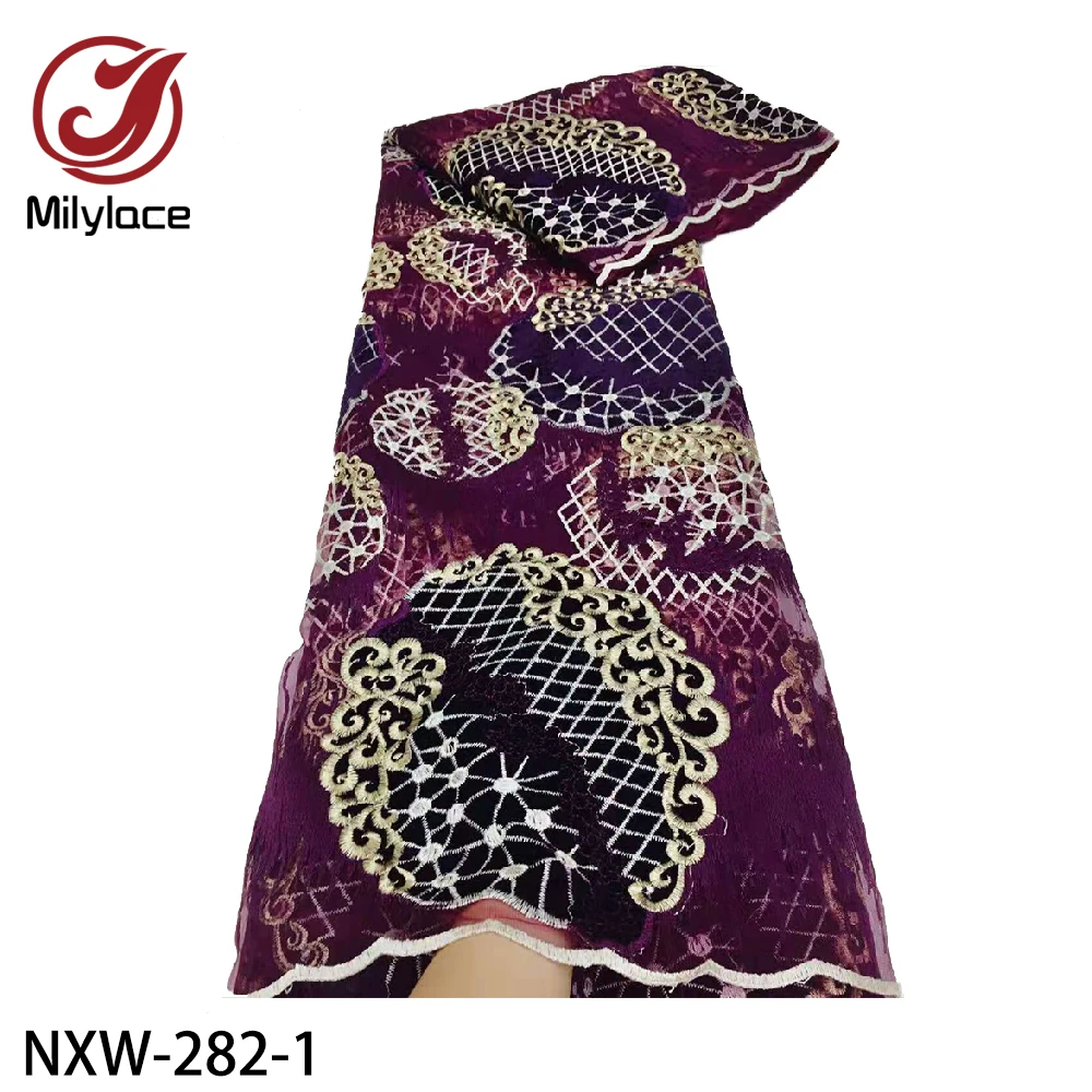 African tulle Lace Fabric High Quality Lace Embroidered French Mesh Lace Fabric for Wedding Party Dress NXW-282
African tulle Lace Fabric High Quality Lace Embroidered French Mesh Lace Fabric for Wedding Party Dress NXW-282