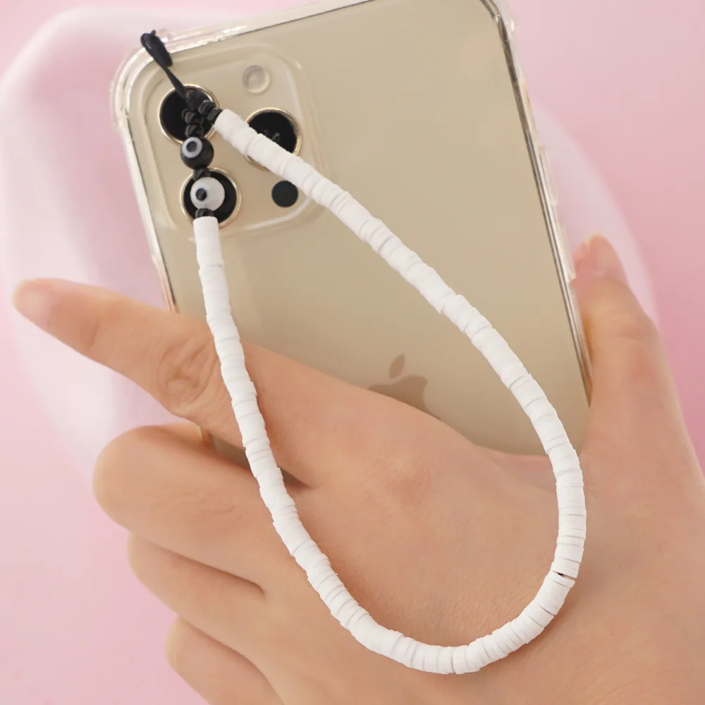 Fashion Black And White Soft Pottery Black Demon Eyes Women's Mobile Phone Decoration Anti-Lost Lanyard Chain Jewelry Accessory
Fashion Black And White Soft Pottery Black Demon Eyes Women's Mobile Phone Decoration Anti-Lost Lanyard Chain Jewelry Accessory