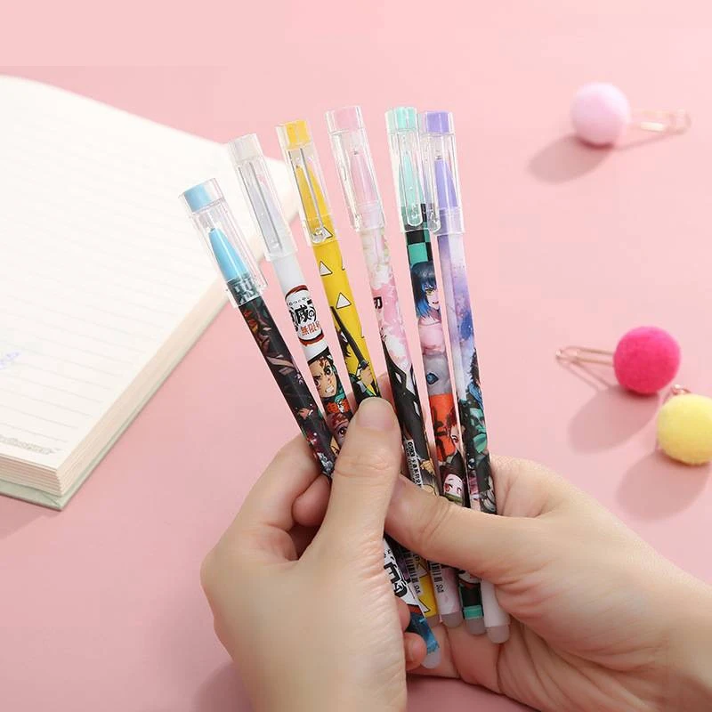 6 Pcs Anime Demon Slayer Kimetsu No Yaiba Kamado Tanjirou Cute Blue ink Neutral Erasable Pen Kawaii Gel Pen kids stationery gift
6 Pcs Anime Demon Slayer Kimetsu No Yaiba Kamado Tanjirou Cute Blue ink Neutral Erasable Pen Kawaii Gel Pen kids stationery gift