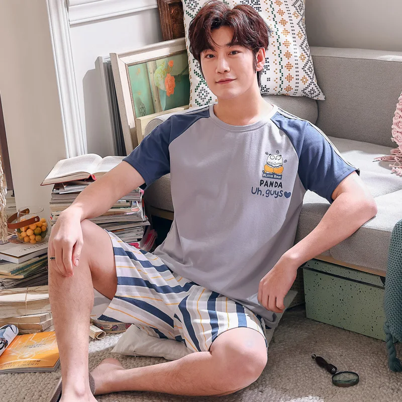 Summer Stripe pajamas men short sleeve pijama set for male plus size sleep clothing casual nightie sleepwear man pyjamas suit
Summer Stripe pajamas men short sleeve pijama set for male plus size sleep clothing casual nightie sleepwear man pyjamas suit