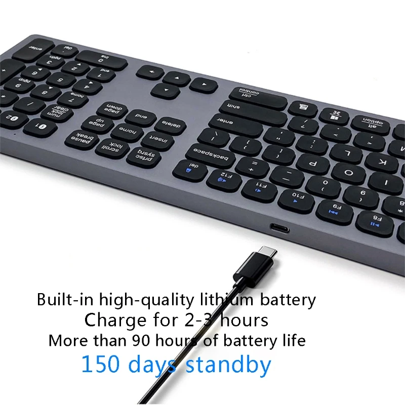 K3NB Stable Connection Bluetooth-Compatible KeyboardAluminum Alloy Multi-Device Ultra Slim Keyboard, Full Size
K3NB Stable Connection Bluetooth-Compatible KeyboardAluminum Alloy Multi-Device Ultra Slim Keyboard, Full Size